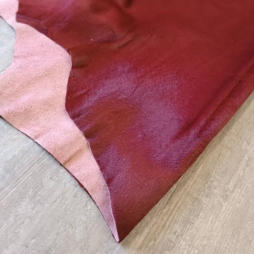 Кожа с ворсом КРС 1,2 мм Бордо Италия фото 2