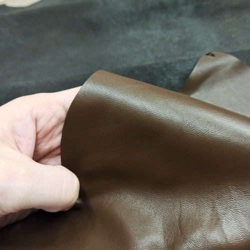 Кожа Овчина (шевро) 0,5-0,7 мм Табачный фото 5