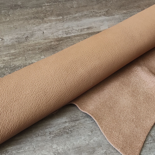 Кожа подкладочная (спилок свиной) 1,0 мм Жареный миндаль фото 5