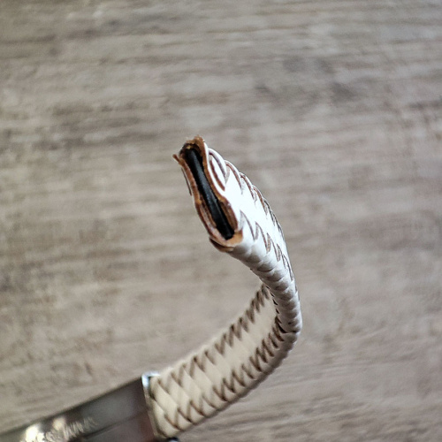 Шнур кожаный плоский плетеный 10х3 мм 20 см LC фото 2 Шнур кожаный плоский плетеный 10х3 мм 20 см LC фото 2