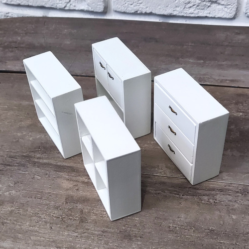 Стенка модульная для кукол Белый/Естественный фото 2