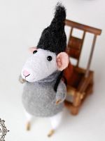 Набор для валяния Мышонок в шапочке  - купить для кожевенного хобби