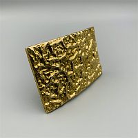 Пряжка для ремня декоративная, с шипом 38 мм Золотой аффинаж  - купить для кожевенного хобби