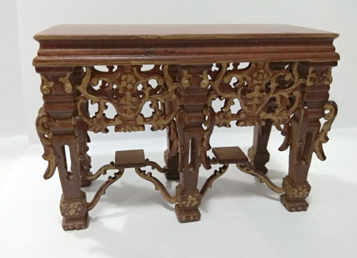 Миниатюра для кукол Секретер в китайском стиле Орех  D SK_01 - фото товара фото 2