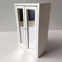 Шкаф для кукол плательный большой зеркальный Белый  - купить для кожевенного хобби