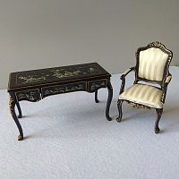 Стол и стул для кукол в китайском стиле Миниатюра 1:12  - купить для кожевенного хобби