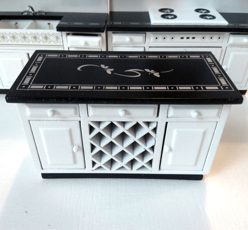 Кухня для кукол черно-белая из 3-х частей  SH D-K08 - фото товара фото 3