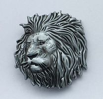 Пряжка для ремня с шипом 42 мм Лев  - купить для кожевенного хобби