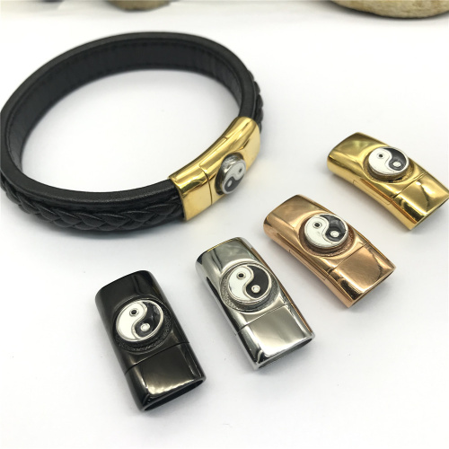 Замок 12х6 мм для плоских браслетов Сталь Инь - Ян фото 3 Замок 12х6 мм для плоских браслетов Сталь Инь - Ян фото 3