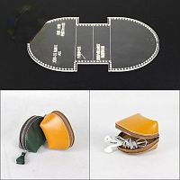 Шаблоны-лекала для монетницы ХВВ-01  - купить для кожевенного хобби