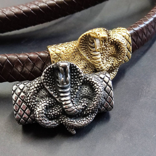 Бусина 12х6 мм для браслетов Кобра Сталь Бусина 12х6 мм для браслетов Кобра Сталь