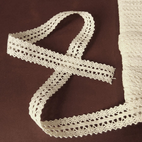 Тесьма хб вязаная Кремовая 18 мм | Галерея фото | Pava.pro Тесьма хб вязаная Кремовая 18 мм - фото товара