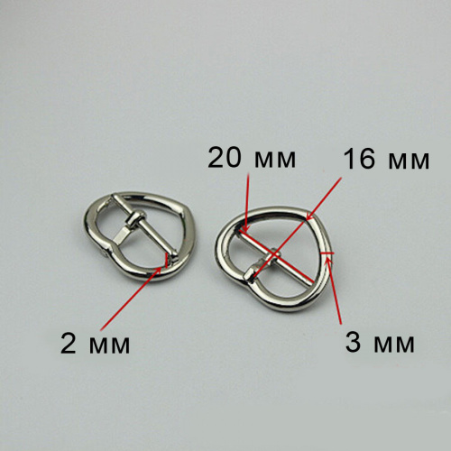 Пряжка 20 мм с перекладиной Cердечко Z650 фото 6