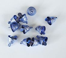 Колокольчики металлические синие 10 шт.  - купить для кожевенного хобби