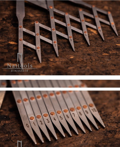 Разметчик с регулировкой шага Nattools стальной фото 5