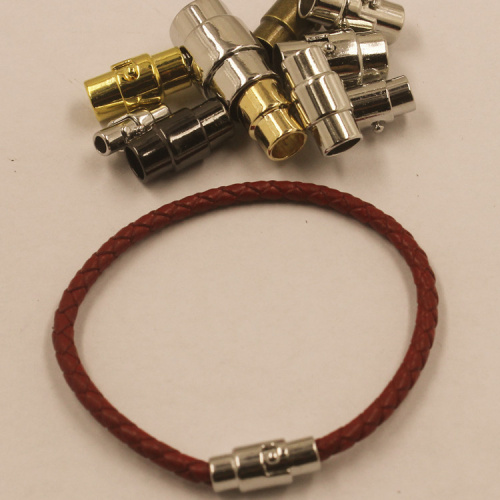 Застежка 3-10 мм для браслета поворотная Черно-серый фото 2