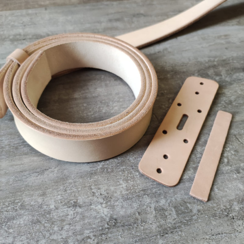 Заготовка для ремня раст. дубл. 38 мм толщ. 5,5-6,0 мм натуральный Италия фото 2