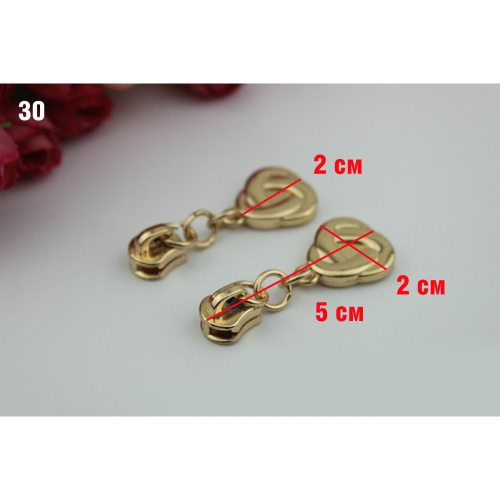 Бегунок с пуллером для молнии №5 под золото фото 3 Бегунок с пуллером для молнии №5 под золото фото 3