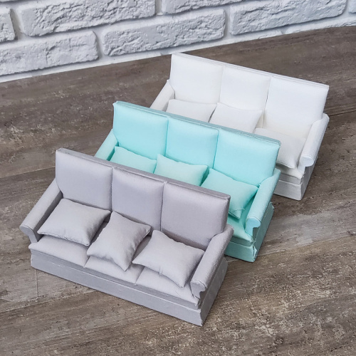 Диван для кукол 1:12 Разные цвета Диван для кукол 1:12 Разные цвета