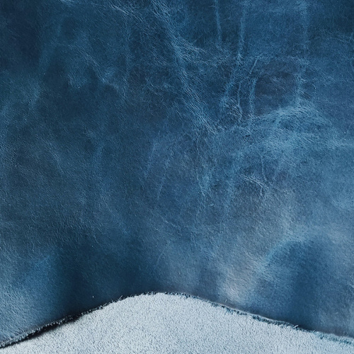 Кожа Пола 1,2 мм растит. дубл. PONTE WAX Синий фото 3