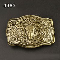 Пряжка для ремня декоративная Голова Быка арт. 4387  - купить для кожевенного хобби