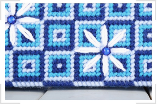 Набор для объемной вышивки Салфетница синяя  3D SJ-B078 - фото товара фото 5