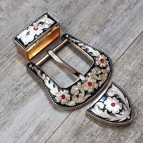 Комплект фурнитуры для ремня 38 мм со стразами JSD38A фото 5