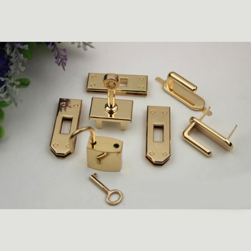 Уценка! Комплект фурнитуры c замочком для сумок фото 2