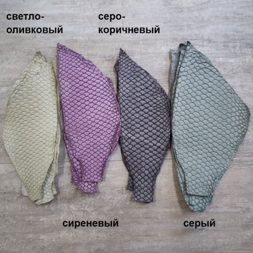 Кожа рыбы 0,7 мм Карп матовый 9*22 см фото 4