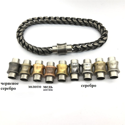 Застежка 6 мм для круглого браслета магнитная Сталь z10 фото 2