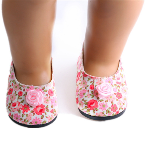 Балетки для куклы с цветочным рисунком 7 см  B 469 - фото товара фото 3
