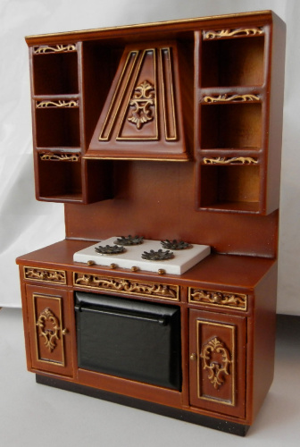 Миниатюра для кукол Кухонный гарнитур Орех  AN K-002 - фото товара фото 3