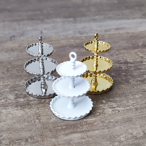 Блюдо для кукол десертное трехуровневое фото 3