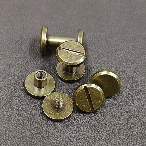 Винт ременной d=10 мм плоский Латунь, антик фото 2 Винт ременной d=10 мм плоский Латунь, антик фото 2