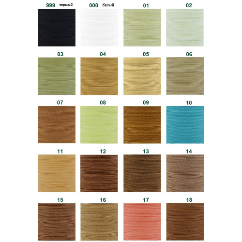 Нить для кожи вощеная 1 мм плоская Galaces 20 м фото 4