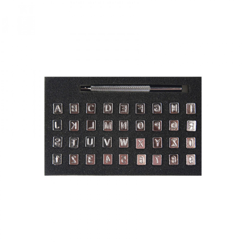 Штампы для тиснения 3 / 6 мм Латинский алфавит Набор Штампы для тиснения 3 / 6 мм Латинский алфавит Набор