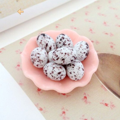 Миниатюра куриные яйца для кукол 1 шт. фото 3
