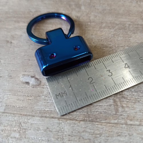 Держатель для брелока с кольцом синий  DB-001 blu - фото товара фото 2