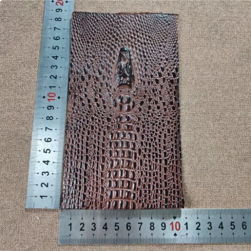Кожа Крс в формате 18,5*10,5 см с тиснением голова крокодила фото 3