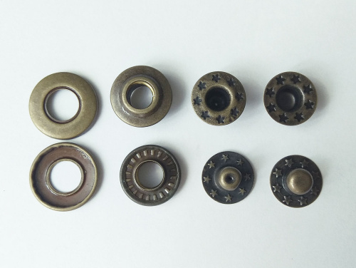 Кнопки клямерные 18 мм латунь фото 4