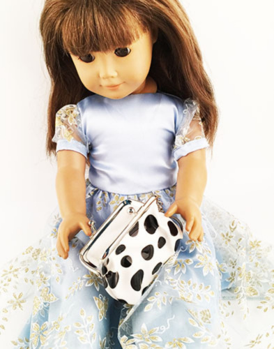 Сумочки для куклы с фермуаром в горошек фото 3 Сумочки для куклы с фермуаром в горошек фото 3