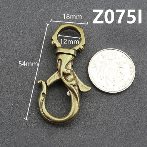 Карабин 12 мм поворотный декоративный латунь арт. Z0751  Z0751 - фото товара