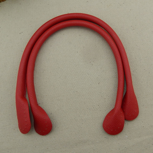 Ручки для сумки укрепленные 60 см эко-кожа Красные фото 3