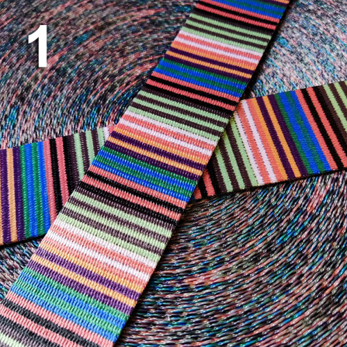 Лента ременная стропа 38 мм Цветные полоски фото 4