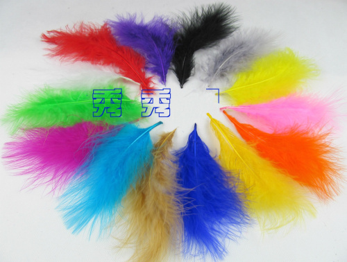 Перо индейки пуховое 10 шт. фото 3