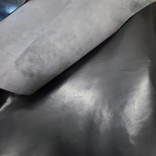 Кожа КРС 1,4 мм растит. дубл. Черный Италия фото 4