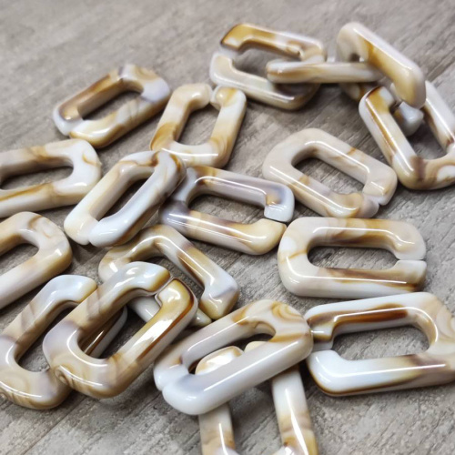 Звенья пластиковые 20х30 мм для цепочек  фото 2