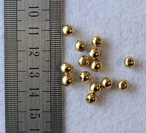 Бусины гладкие золотые фото 3 Бусины гладкие золотые фото 3