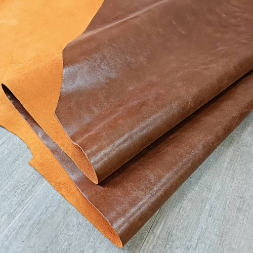Кожа Наппа 1,2-1,6 мм Оранжевая фото 3