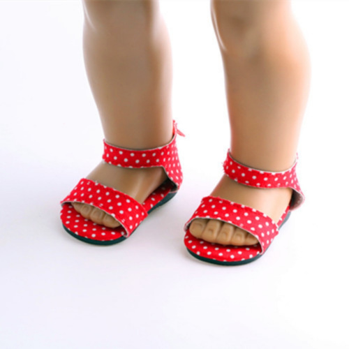 Босоножки для куклы в горошек 7 см   B 571 - фото товара фото 2